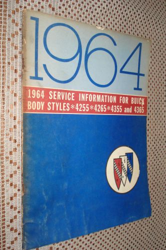 1964 buick station wagon body shop manual original service book repair book