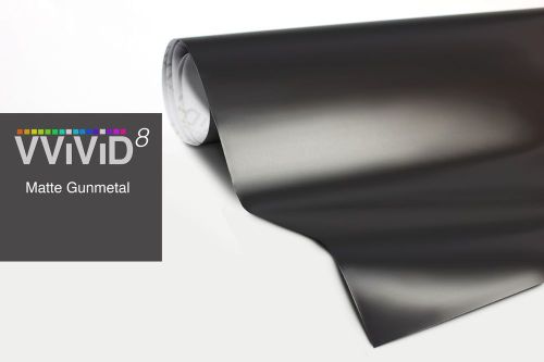 25ft x 60&#034; dark grey matte vinyl car wrap sheet roll film sticker decal vvivid