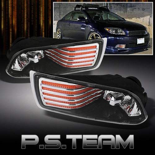 05-10 scion tc bumper jdm amber strip fog lights lamp w/switch+bulbs+wiring pair