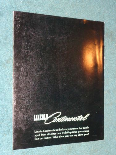 1965 lincoln continental sales brochure / original 18 page dealership catalog