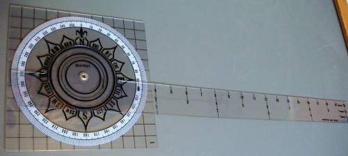 Protractor  nos 22&#034; new protracter one arm plastic new