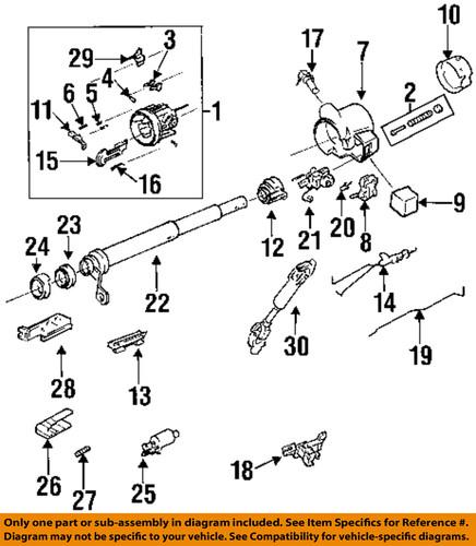 Gm oem 7827157 steering column assembly-rack package