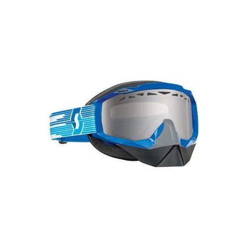 Scott usa hustle snowcross goggles blue/chrome lens