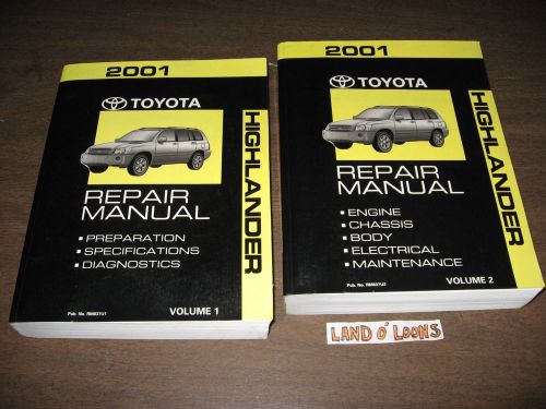 2001 toyota highlander shop/service manual set/2 newconditionlowprice