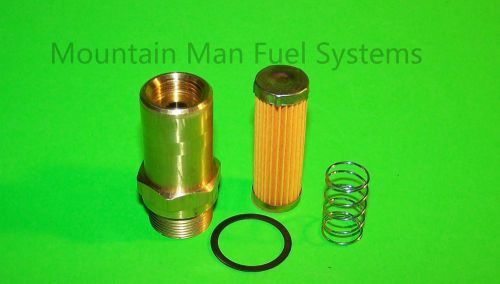 Rochester carburetor fuel bowl inlet fitting w/ filter seal &amp; spring 2 &amp; 4 bbl