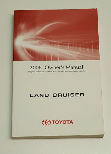 2008 toyota land cruiser user owners manual platinum sr5 limited v8 5.7l 4x4 2wd