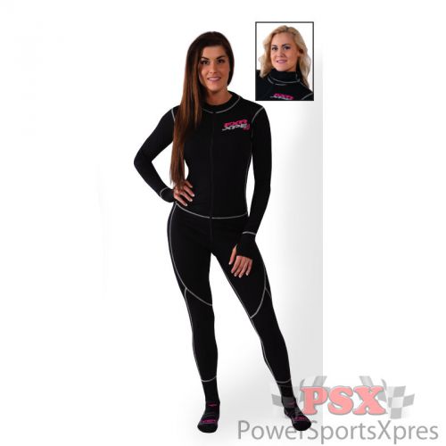 Fxr womens commander 50% merino mono one piece top &amp; bottom layer with balaclava