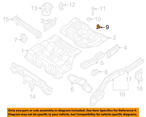 Nissan oem 98-01 altima floor rails-rear-muffler bracket 745602b530