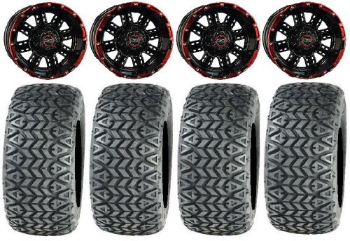 Madjax transformer blk/red wheels 12&#034; 23x10-12 all trail tires ez-go &amp; club car