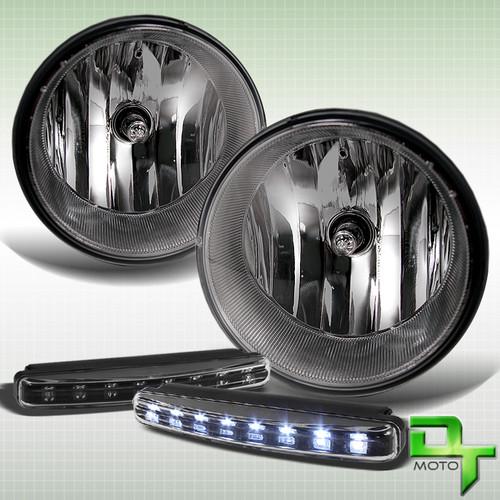 05-13 tacoma 04-06 solara smoked fog lights +drl led bumper lamps left+right