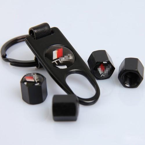 Car wheel airtight tyre tire stem air valve cap 4 pcs/set fit toyota trd black