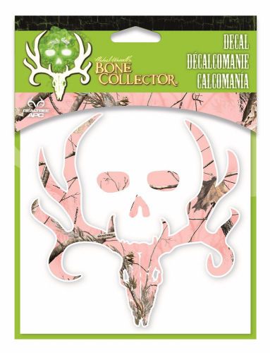 Realtree bone collector 6&#034; logo camouflage vinyl decal sticker - realtree pink