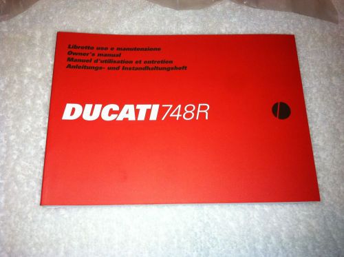 Ducati 748r owners manual - new