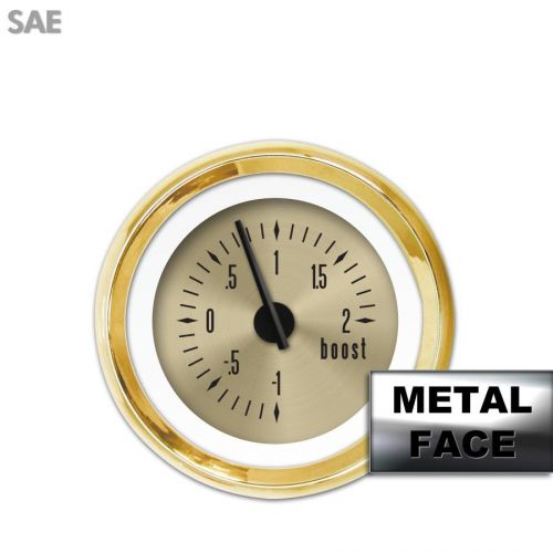 Turbo gauge - sae american classic gold viii, black modern needles, gold trim