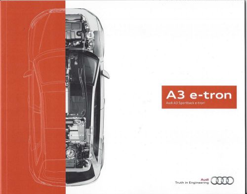 New 2016  audi a3  e-tron   -   22 page brochure