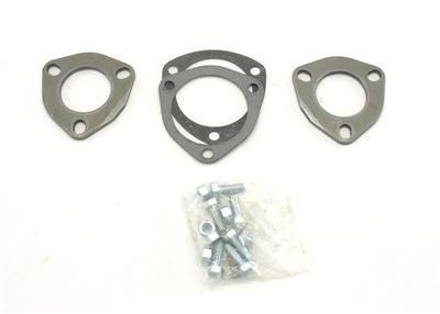 Patriot exhaust collector flanges 3-bolt 2.0 in. i.d. gaskets fasteners set