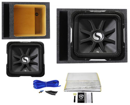 Kicker 15&#034; solo baric l7 s15l7-2 ohm solobaric subwoofer+vented sub box+rockmat