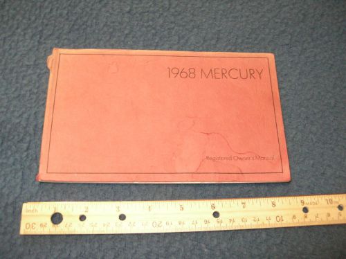 1968 mercury full size  monterey - marauder  etc. owners manual - good used