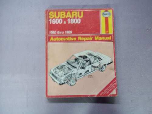 Haynes repair manual 1980-1989 subaru 1600 &amp; 1800