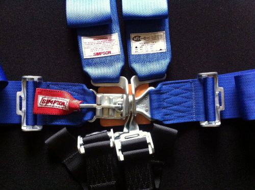 New simpson 55&#034; bolt-in 5 6 point safety harness/seat belt combo wrap around