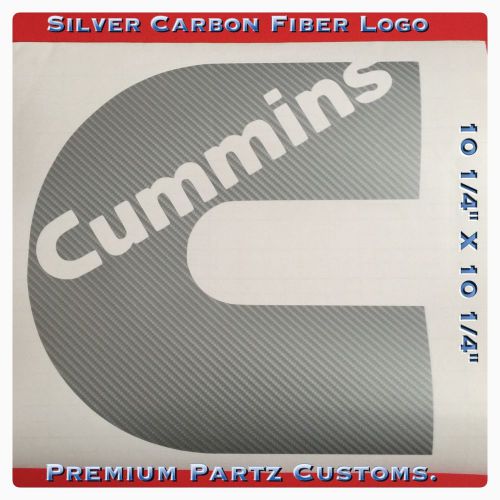 Dodge ram cummins diesel decal big windows body new carbon fiber silver custom//