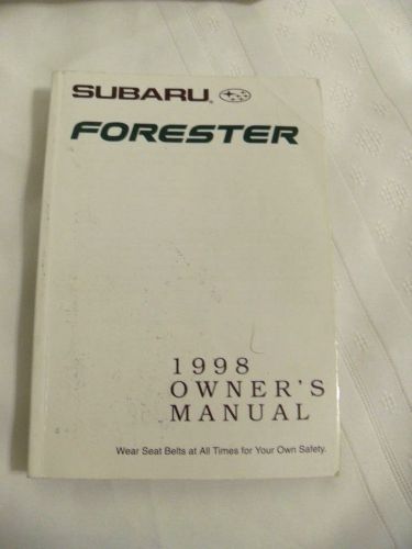 Subaru 1998 owners manual clean