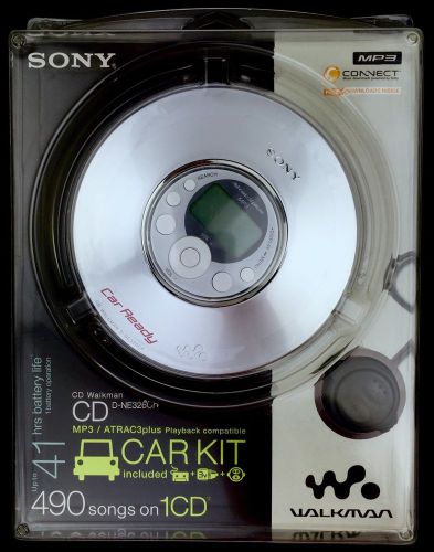 New sony walkman mp3 cd player sealed d-ne326ck atrac3plus car kit g-protection