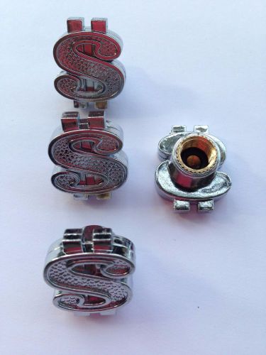 16pcs silver chrome dollar novelty car tire valve stems cap  truck wheel rim cap