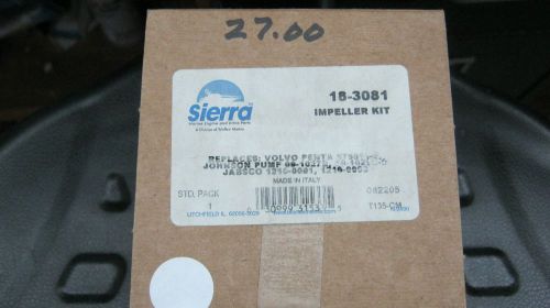 New volvo penta water pump impeller kit sierra 18-3081 johnson 875811-2 09-1027b