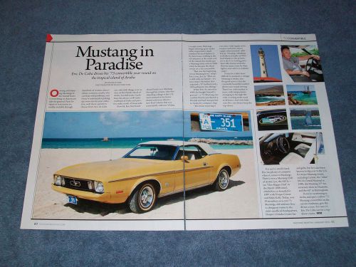 1973 mustang convertible article &#034;mustang in paradise&#034; aruba