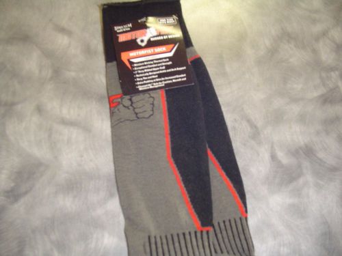 Motorfist sock -black/red  shoe size 7-10