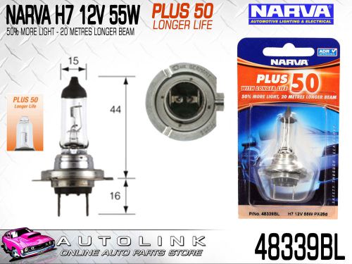 Narva h7 performance globe 12v 55w ( plus 50+ longer life ) x1 48339bl