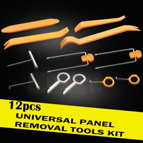 12pcs car radio stereo door trim panel dash installation removal pry tools kit