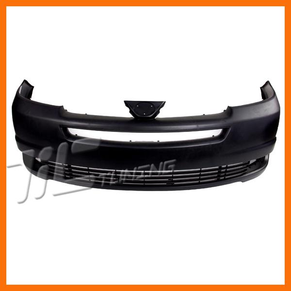 04-05 toyota sienna matte black front bumper cover w/o sensor holes