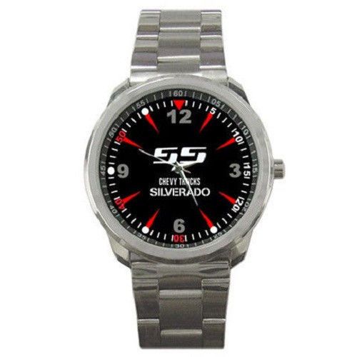 Hot new chevrolet chevy silverado super sport pick up truck sport metal watch