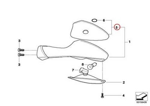 Bmw genuine motorcycle left mirror glass r1200s k1200s k1300s 51167698079