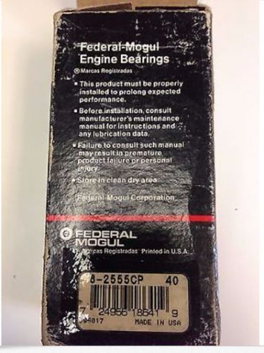 Federal mogul 8-2555cp engine bearings trw-sp 0.040&#034; oversize