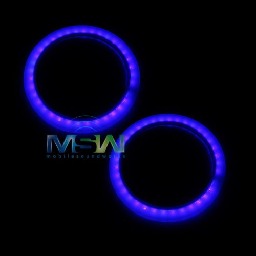 New wet sounds led-kit-6-blue marine audio coaxial 6.5&#034; speaker led light rings
