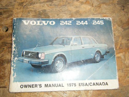 1975 volvo 242 244 245 factory owners manual operators book