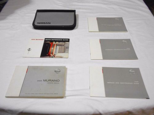 2005 nissan murano owner manual 6/pc set  &amp; gray + black factory nissan case,