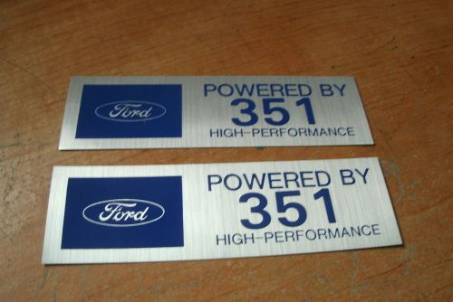 Ford powered by 351 high performance 351hp 351c 351w 351m valve cover decals pr