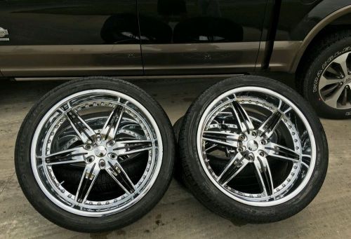 24 inch set foose rims pirrelli tires 24&#034; cadillac escalade suburban denali nice