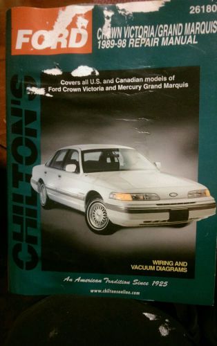 Repair manual for ford crown victoria / grand marquis 1989-998