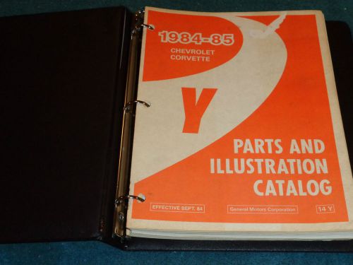 1984-1985 chevrolet corvette parts catalog / original text &amp; illustrations bookl