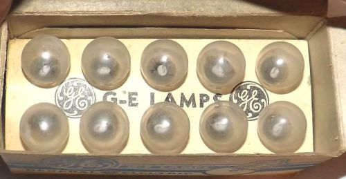 Vtg nos box of 10 ge 55 general electric lamp light bulbs indicator instrument