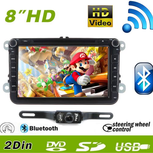 Double 2din gps navi car radio stereo dvd player for vw passat jetta golf cc+cam