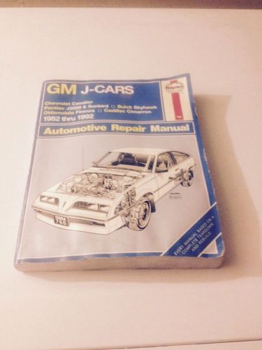 Haynes gm repair manual skyhawk cimarron cavalier sunbird 1982-1994