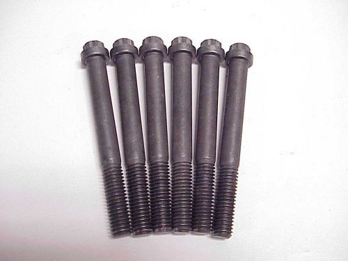 6 used 7/16-14 coarse thread hardened 12 point head bolts 3-7/8&#034; long nascar