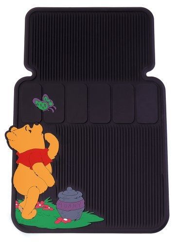 Plasticolor winnie the pooh and butterfly universal-fit molded front floor mats