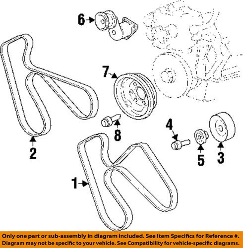 Dodge oem 53010304ab serpentine belt/serpentine belt/fan belt